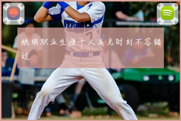 姚明职业生涯十大高光时刻不容错过